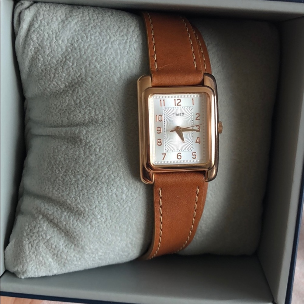Timex genuine leather watch